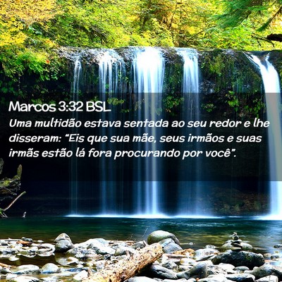 Picture 02 - Marcos 3:32 BSL - Uma multidão estava sentada ao seu redor e lhe - Bible Verse Picture