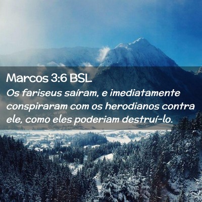 Picture 02 - Marcos 3:6 BSL - Os fariseus saíram, e imediatamente conspiraram - Bible Verse Picture