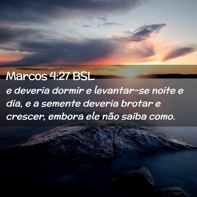 Picture 02 - Marcos 4:27 BSL - e deveria dormir e levantar-se noite e dia, e a - Bible Verse Picture