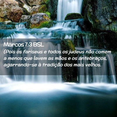 Picture 02 - Marcos 7:3 BSL - (Pois os fariseus e todos os judeus não comem a - Bible Verse Picture
