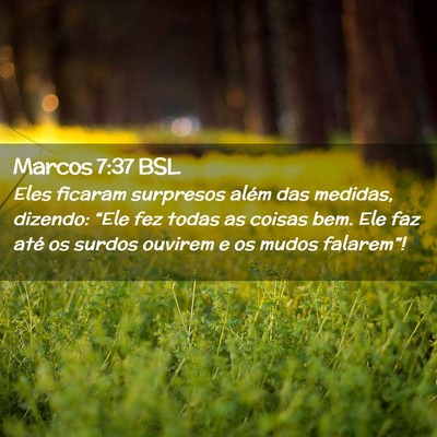 Picture 02 - Marcos 7:37 BSL - Eles ficaram surpresos além das medidas, - Bible Verse Picture