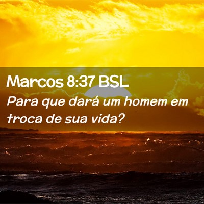 Picture 02 - Marcos 8:37 BSL - Para que dará um homem em troca de sua - Bible Verse Picture