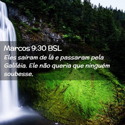 Picture 02 - Marcos 9:30 BSL - Eles saíram de lá e passaram pela Galiléia. - Bible Verse Picture