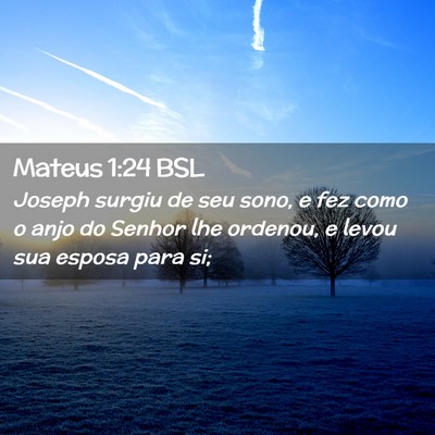 Picture 02 - Mateus 1:24 BSL - Joseph surgiu de seu sono, e fez como o anjo do - Bible Verse Picture