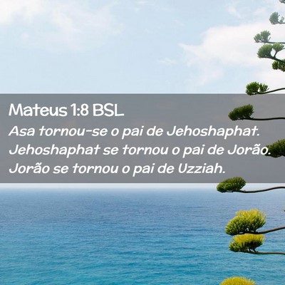 Picture 02 - Mateus 1:8 BSL - Asa tornou-se o pai de Jehoshaphat. Jehoshaphat - Bible Verse Picture