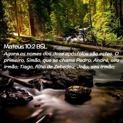 Picture 02 - Mateus 10:2 BSL - Agora os nomes dos doze apóstolos são estes. O - Bible Verse Picture