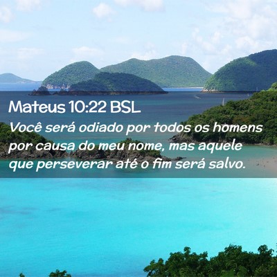 Picture 02 - Mateus 10:22 BSL - Você será odiado por todos os homens por causa - Bible Verse Picture