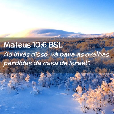 Picture 02 - Mateus 10:6 BSL - Ao invés disso, vá para as ovelhas perdidas da - Bible Verse Picture