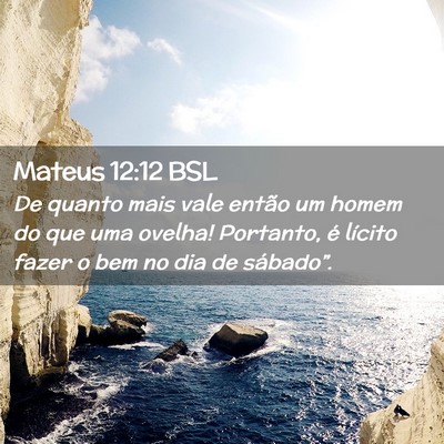 Picture 02 - Mateus 12:12 BSL - De quanto mais vale então um homem do que uma - Bible Verse Picture