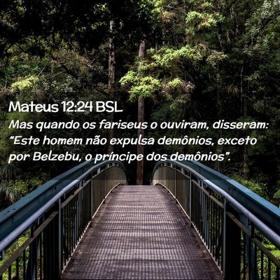 Picture 02 - Mateus 12:24 BSL - Mas quando os fariseus o ouviram, disseram: - Bible Verse Picture