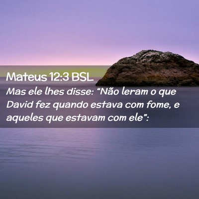 Picture 02 - Mateus 12:3 BSL - Mas ele lhes disse: “Não leram o que David fez - Bible Verse Picture