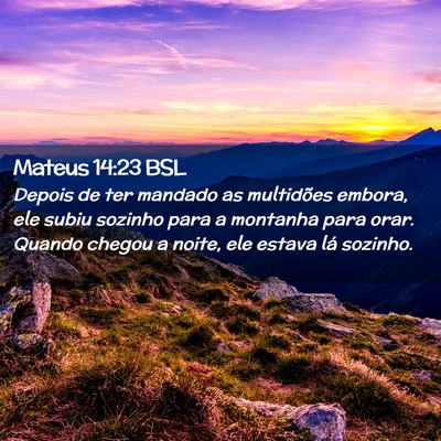 Picture 02 - Mateus 14:23 BSL - Depois de ter mandado as multidões embora, ele - Bible Verse Picture