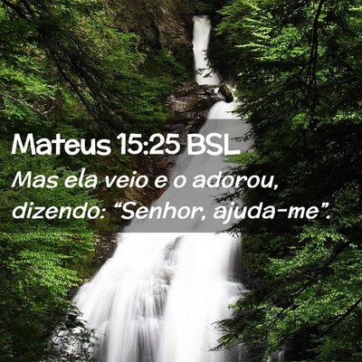 Picture 02 - Mateus 15:25 BSL - Mas ela veio e o adorou, dizendo: “Senhor, - Bible Verse Picture