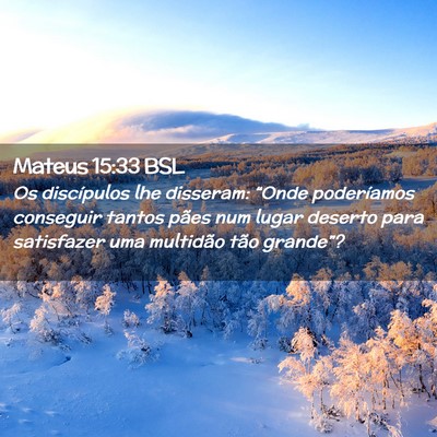 Picture 02 - Mateus 15:33 BSL - Os discípulos lhe disseram: “Onde poderíamos - Bible Verse Picture