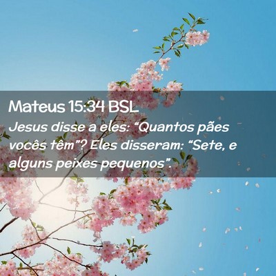 Picture 02 - Mateus 15:34 BSL - Jesus disse a eles: “Quantos pães vocês - Bible Verse Picture