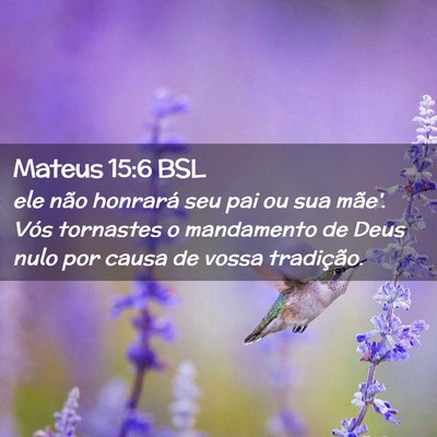 Picture 02 - Mateus 15:6 BSL - ele não honrará seu pai ou sua mãe'. Vós - Bible Verse Picture