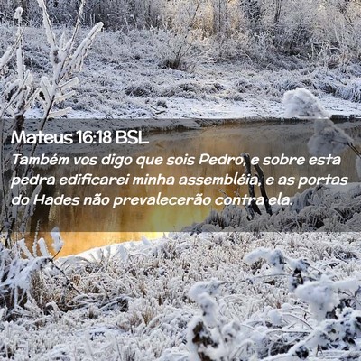 Picture 02 - Mateus 16:18 BSL - Também vos digo que sois Pedro, e sobre esta - Bible Verse Picture