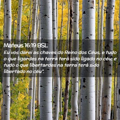 Picture 02 - Mateus 16:19 BSL - Eu vos darei as chaves do Reino dos Céus, e tudo - Bible Verse Picture