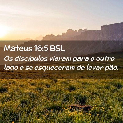 Picture 02 - Mateus 16:5 BSL - Os discípulos vieram para o outro lado e se - Bible Verse Picture