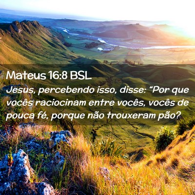 Picture 02 - Mateus 16:8 BSL - Jesus, percebendo isso, disse: “Por que vocês - Bible Verse Picture
