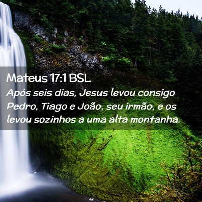 Picture 02 - Mateus 17:1 BSL - Após seis dias, Jesus levou consigo Pedro, Tiago - Bible Verse Picture