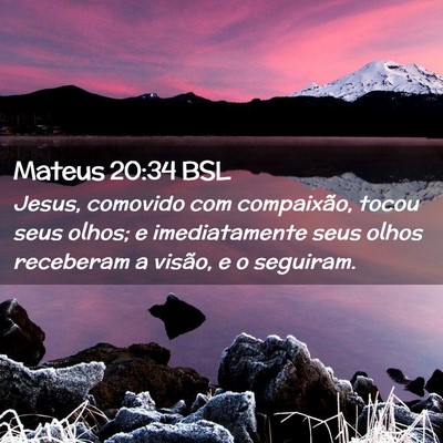 Picture 02 - Mateus 20:34 BSL - Jesus, comovido com compaixão, tocou seus olhos; - Bible Verse Picture