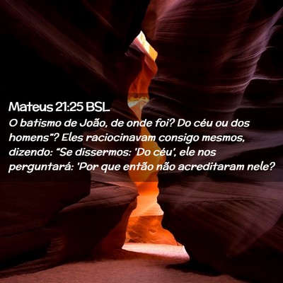 Picture 02 - Mateus 21:25 BSL - O batismo de João, de onde foi? Do céu ou dos - Bible Verse Picture