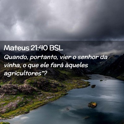 Picture 02 - Mateus 21:40 BSL - Quando, portanto, vier o senhor da vinha, o que - Bible Verse Picture
