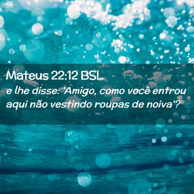 Picture 02 - Mateus 22:12 BSL - e lhe disse: 'Amigo, como você entrou aqui não - Bible Verse Picture