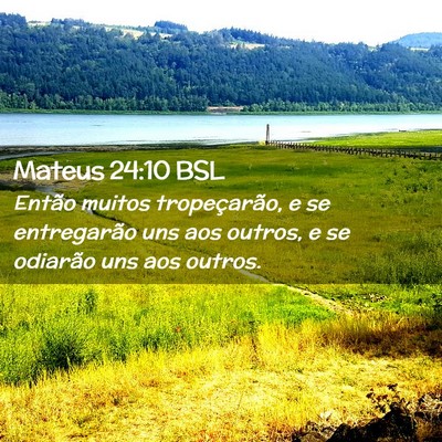 Picture 02 - Mateus 24:10 BSL - Então muitos tropeçarão, e se entregarão uns - Bible Verse Picture