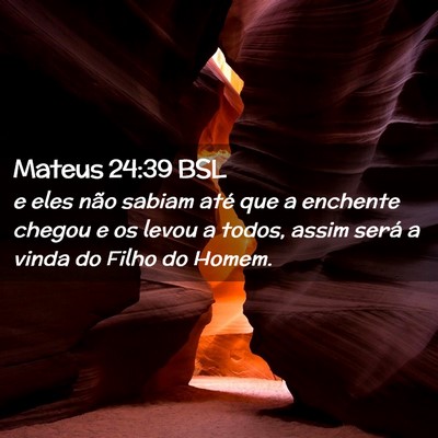 Picture 02 - Mateus 24:39 BSL - e eles não sabiam até que a enchente chegou e - Bible Verse Picture
