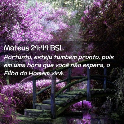 Picture 02 - Mateus 24:44 BSL - Portanto, esteja também pronto, pois em uma hora - Bible Verse Picture