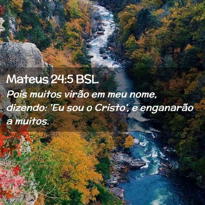 Picture 02 - Mateus 24:5 BSL - Pois muitos virão em meu nome, dizendo: 'Eu sou - Bible Verse Picture