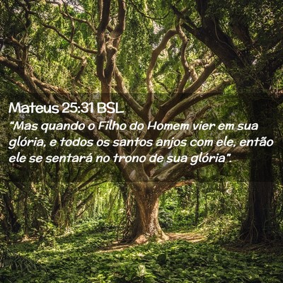 Picture 02 - Mateus 25:31 BSL - “Mas quando o Filho do Homem vier em sua - Bible Verse Picture