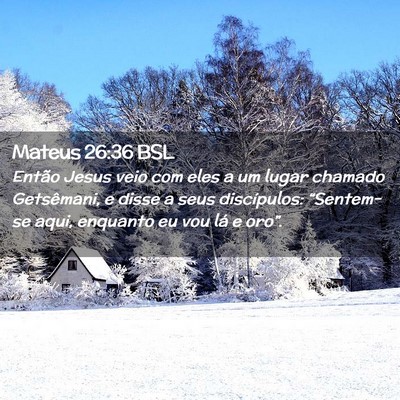 Picture 02 - Mateus 26:36 BSL - Então Jesus veio com eles a um lugar chamado - Bible Verse Picture