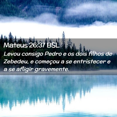 Picture 02 - Mateus 26:37 BSL - Levou consigo Pedro e os dois filhos de Zebedeu, - Bible Verse Picture