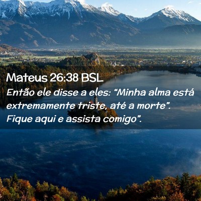 Picture 02 - Mateus 26:38 BSL - Então ele disse a eles: “Minha alma está - Bible Verse Picture