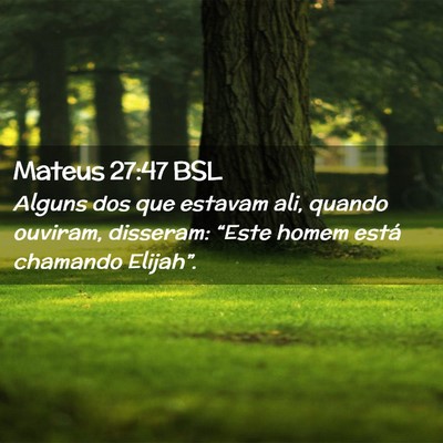 Picture 02 - Mateus 27:47 BSL - Alguns dos que estavam ali, quando ouviram, - Bible Verse Picture