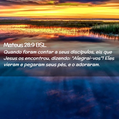 Picture 02 - Mateus 28:9 BSL - Quando foram contar a seus discípulos, eis que - Bible Verse Picture