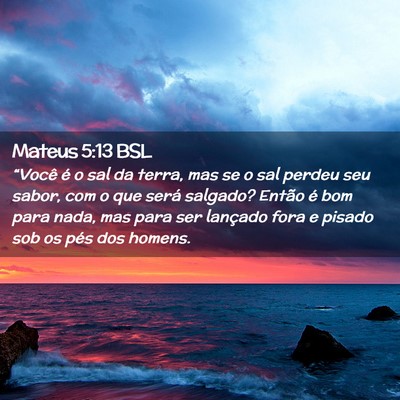 Picture 02 - Mateus 5:13 BSL - “Você é o sal da terra, mas se o sal perdeu - Bible Verse Picture