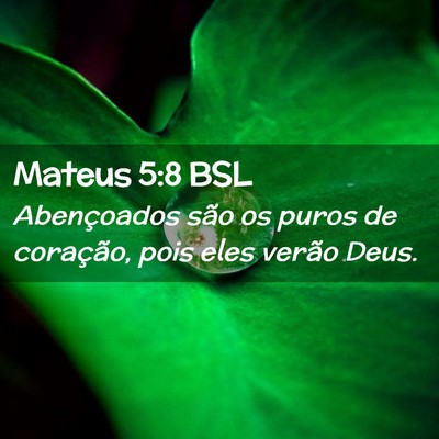 Picture 02 - Mateus 5:8 BSL - Abençoados são os puros de coração, pois eles - Bible Verse Picture