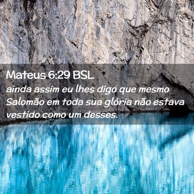 Picture 02 - Mateus 6:29 BSL - ainda assim eu lhes digo que mesmo Salomão em - Bible Verse Picture