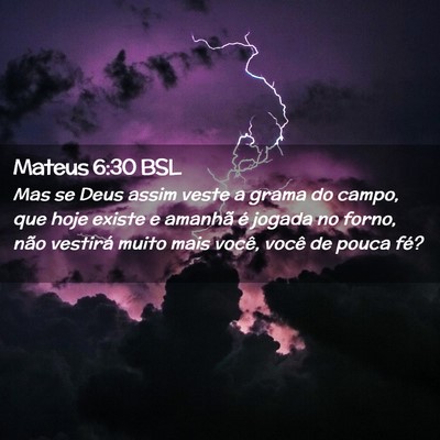 Picture 02 - Mateus 6:30 BSL - Mas se Deus assim veste a grama do campo, que - Bible Verse Picture