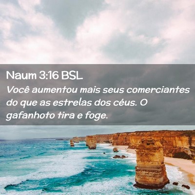 Picture 02 - Naum 3:16 BSL - Você aumentou mais seus comerciantes do que as - Bible Verse Picture