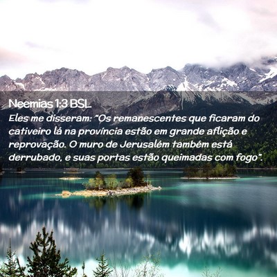 Picture 02 - Neemias 1:3 BSL - Eles me disseram: “Os remanescentes que ficaram - Bible Verse Picture