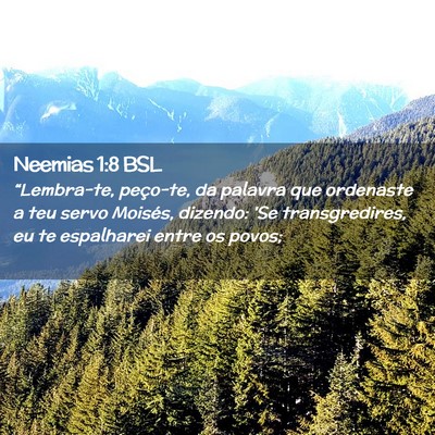 Picture 02 - Neemias 1:8 BSL - “Lembra-te, peço-te, da palavra que ordenaste - Bible Verse Picture