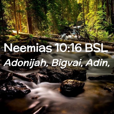Picture 02 - Neemias 10:16 BSL - Adonijah, Bigvai, - Bible Verse Picture