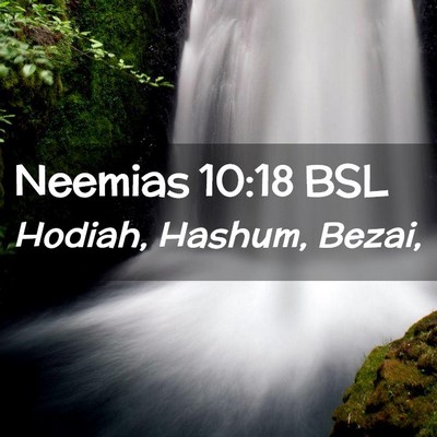 Picture 02 - Neemias 10:18 BSL - Hodiah, Hashum, - Bible Verse Picture