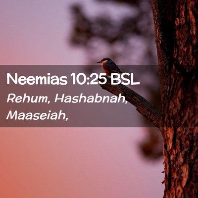 Picture 02 - Neemias 10:25 BSL - Rehum, Hashabnah, - Bible Verse Picture