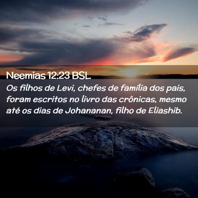 Picture 02 - Neemias 12:23 BSL - Os filhos de Levi, chefes de família dos pais, - Bible Verse Picture